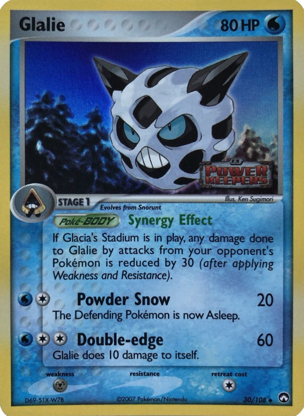 Glalie (30/108) (Stamped) [EX: Power Keepers] | Total Play