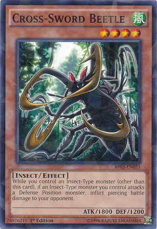 Cross-Sword Beetle [BP03-EN053] Shatterfoil Rare | Total Play