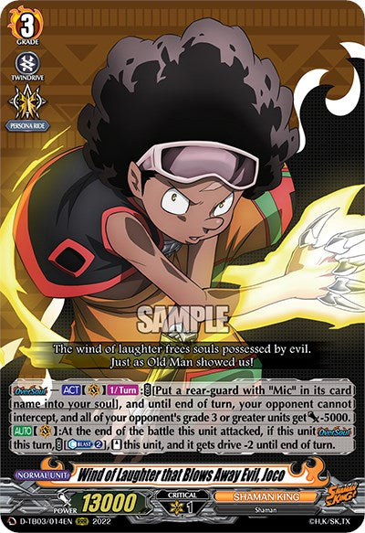 Wind of Laughter that Blows Away Evil, Joco (D-TB03/014EN) [Shaman King] | Total Play