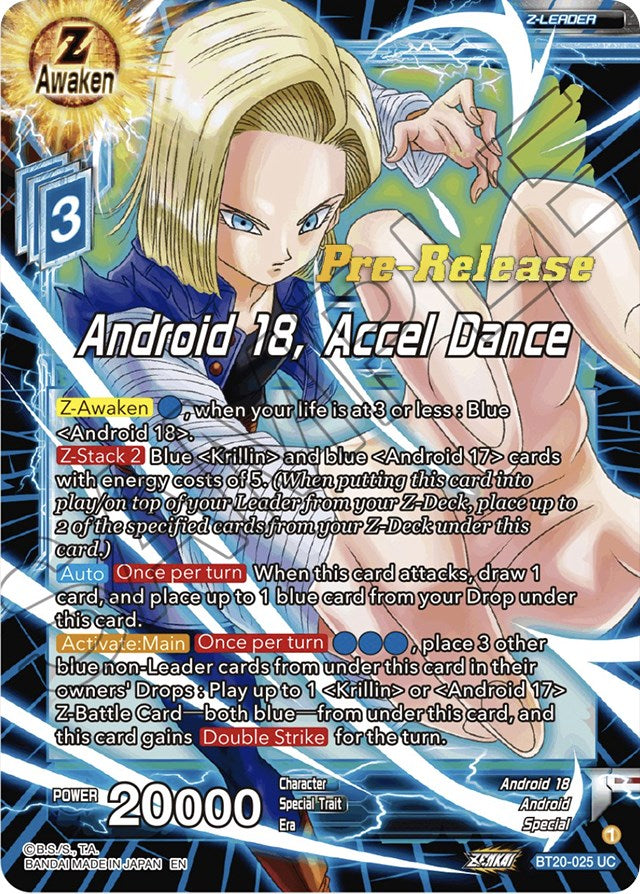 Android 18, Accel Dance (BT20-025) [Power Absorbed Prerelease Promos] | Total Play