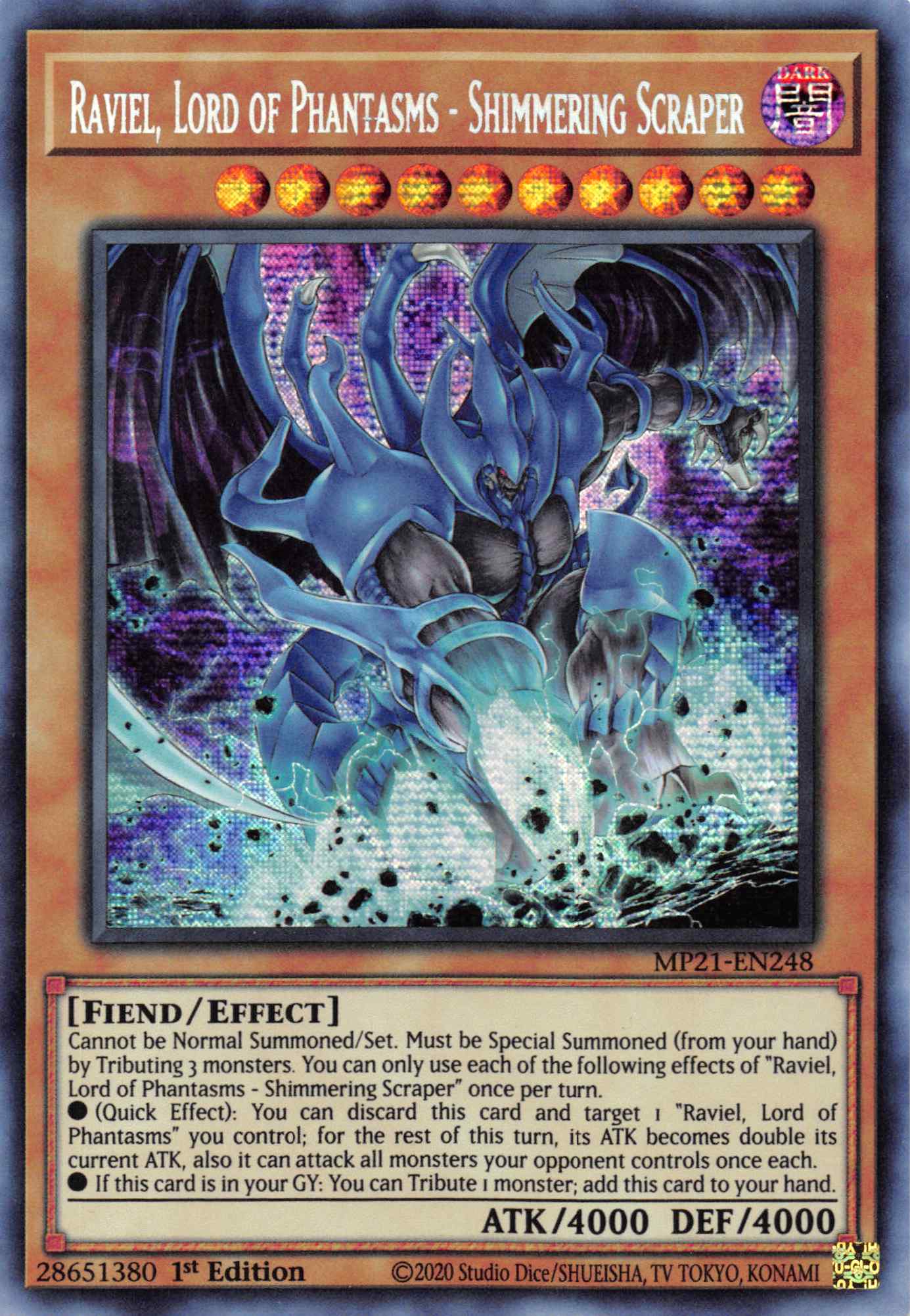 Raviel, Lord of Phantasms - Shimmering Scraper [MP21-EN248] Prismatic Secret Rare | Total Play