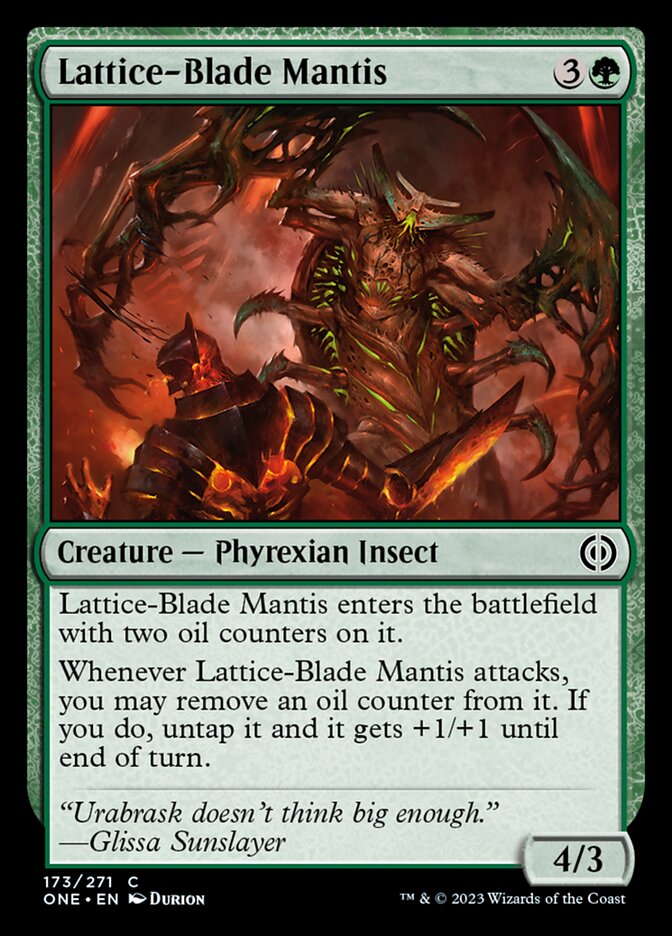 Lattice-Blade Mantis [Phyrexia: All Will Be One] | Total Play