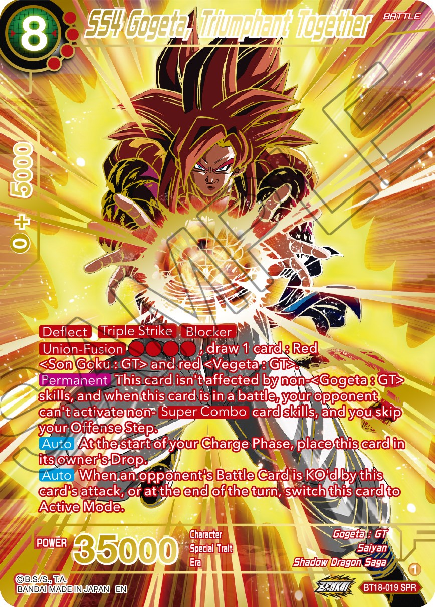 SS4 Gogeta, Triumphant Together (SPR) (BT18-019) [Dawn of the Z-Legends] | Total Play