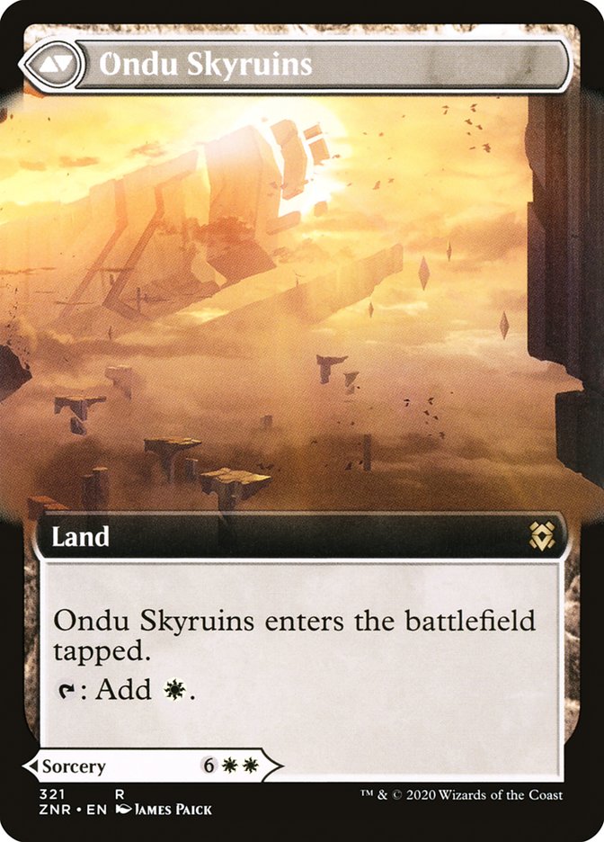 Ondu Inversion // Ondu Skyruins (Extended Art) [Zendikar Rising] | Total Play