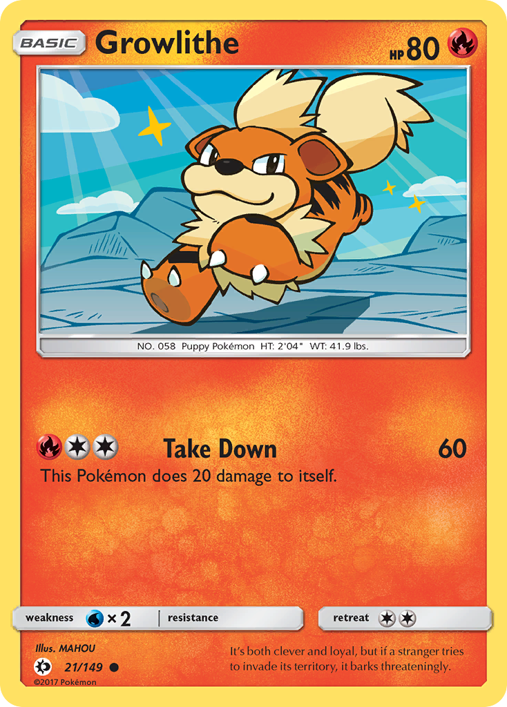 Growlithe (21/149) [Sun & Moon: Base Set] | Total Play