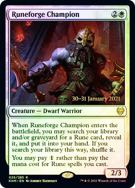 Runeforge Champion [Kaldheim Prerelease Promos] | Total Play