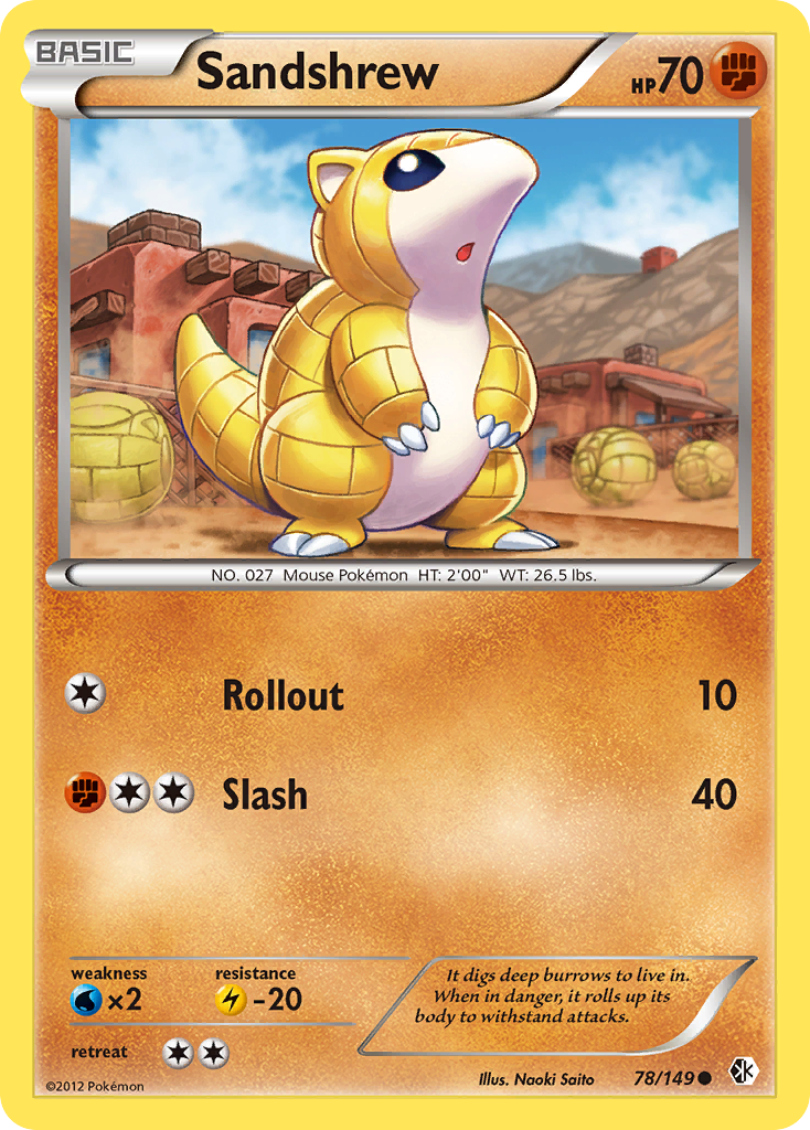 Sandshrew (78/149) [Black & White: Boundaries Crossed] | Total Play