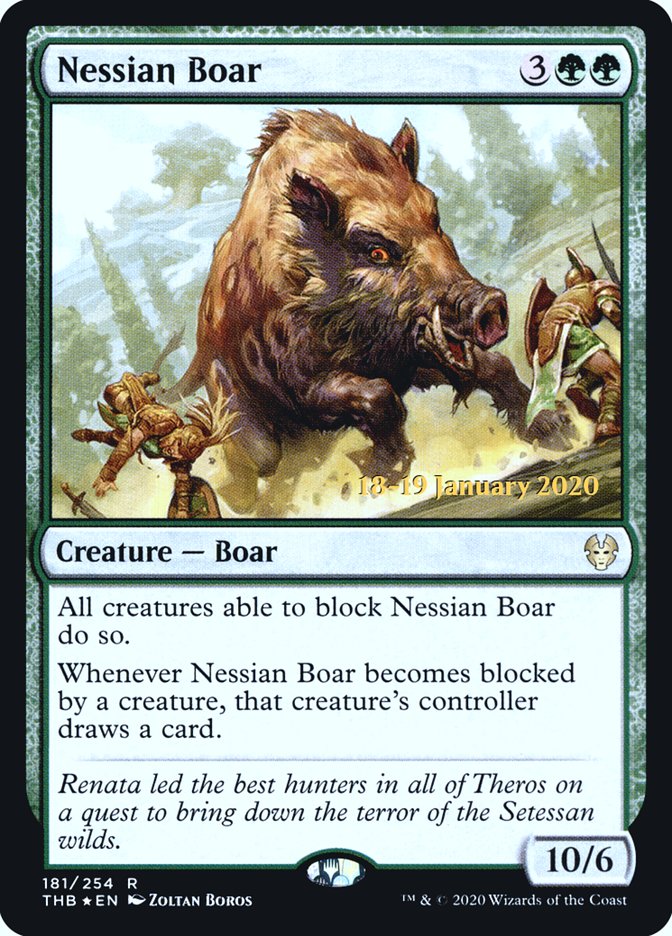 Nessian Boar [Theros Beyond Death Prerelease Promos] | Total Play