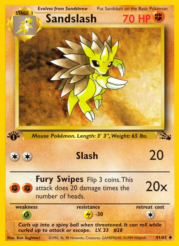 Sandslash (41/62) [Fossil 1st Edition] | Total Play