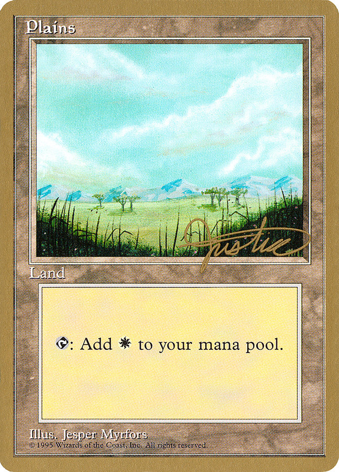 Plains (mj365) (Mark Justice) [Pro Tour Collector Set] | Total Play