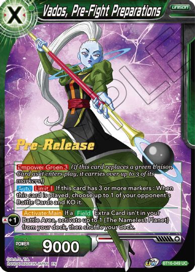 Vados, Pre-Fight Preparations (BT16-049) [Realm of the Gods Prerelease Promos] | Total Play