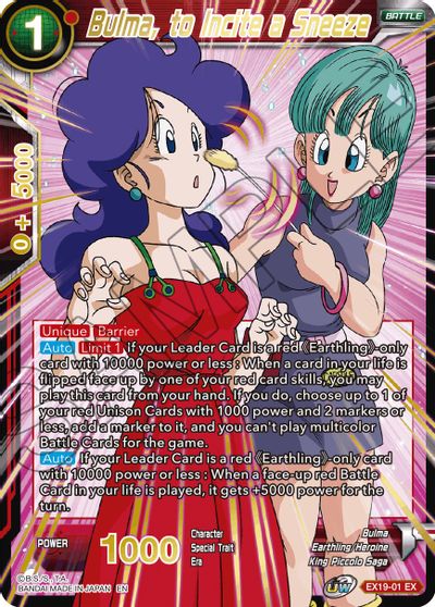 Bulma, to Incite a Sneeze (EX19-01) [Special Anniversary Set 2021] | Total Play