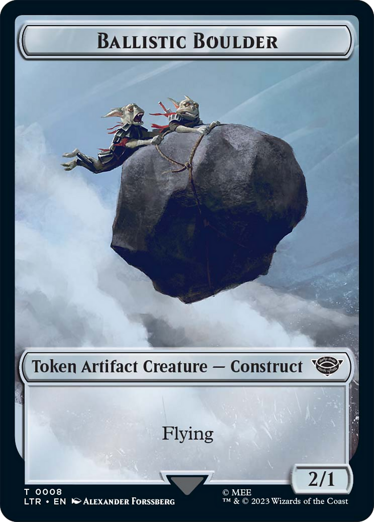 Ballistic Boulder // Food Token (09) Double-Sided Token [The Lord of the Rings: Tales of Middle-Earth Tokens] | Total Play