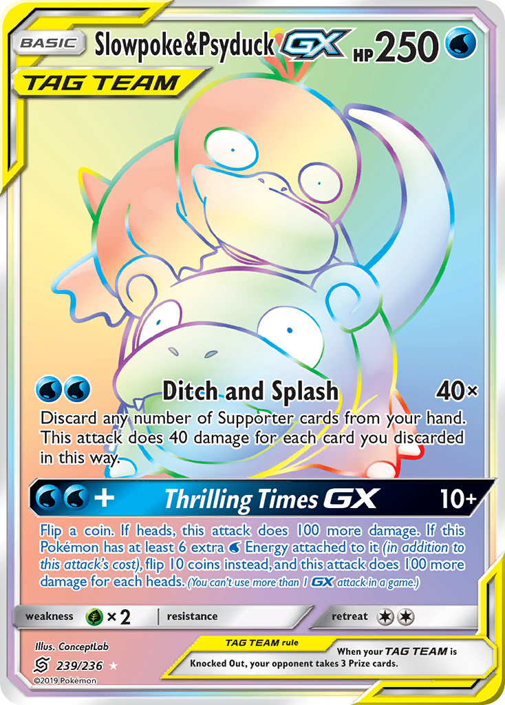 Slowpoke & Psyduck GX (239/236) [Sun & Moon: Unified Minds] | Total Play