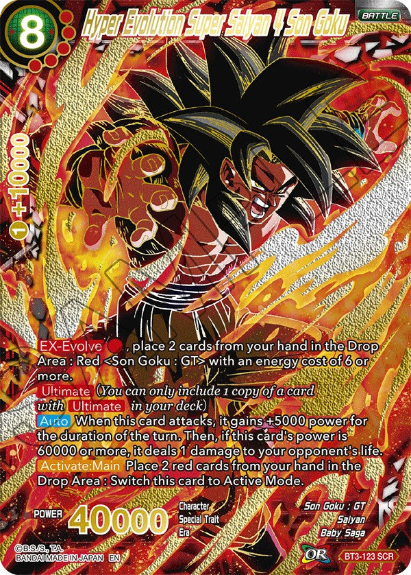 Hyper Evolution Super Saiyan 4 Son Goku (SCR) (BT3-123) [5th Anniversary Set] | Total Play