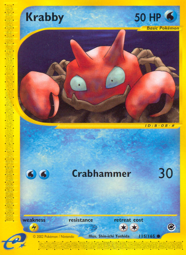 Krabby (115/165) [Expedition: Base Set] | Total Play