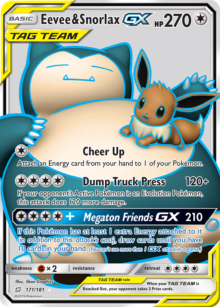 Eevee & Snorlax GX (171/181) [Sun & Moon: Team Up] | Total Play