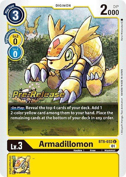 Armadillomon [BT8-033] [New Awakening Pre-Release Cards] | Total Play