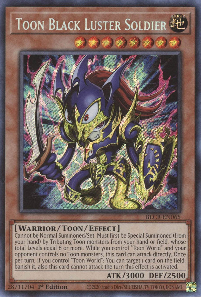 Toon Black Luster Soldier [BLCR-EN065] Secret Rare | Total Play