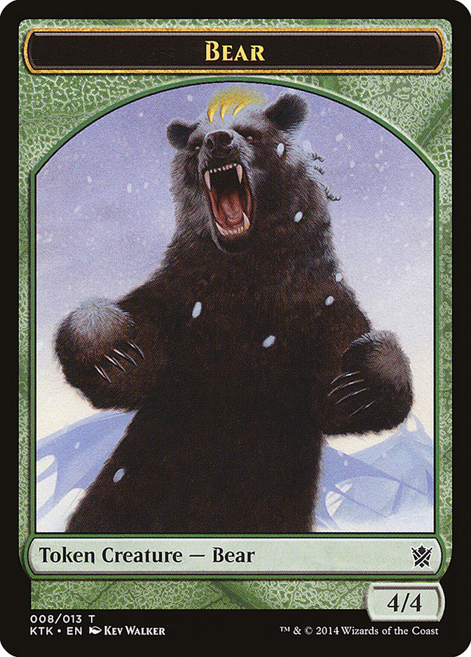 Bear Token [Khans of Tarkir Tokens] | Total Play