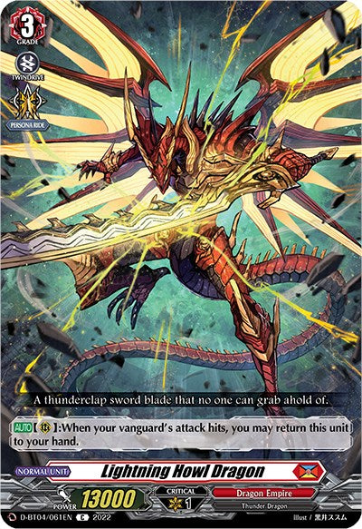 Lightning Howl Dragon (D-BT04/061EN) [Awakening of Chakrabarthi] | Total Play