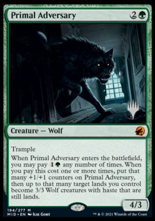 Primal Adversary (Promo Pack) [Innistrad: Midnight Hunt Promos] | Total Play