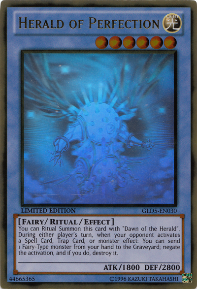 Herald of Perfection [GLD5-EN030] Ghost/Gold Rare | Total Play