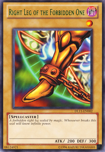 Right Leg of the Forbidden One (Green) [DL11-EN002] Rare | Total Play