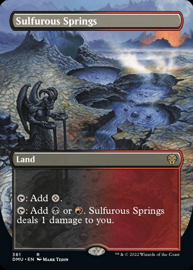 Sulfurous Springs (Borderless Alternate Art) [Dominaria United] | Total Play