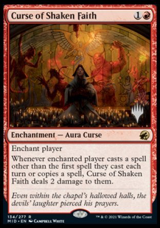 Curse of Shaken Faith (Promo Pack) [Innistrad: Midnight Hunt Promos] | Total Play