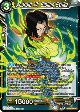 Android 17, Sibling Strike (Uncommon) (BT13-109) [Supreme Rivalry] | Total Play