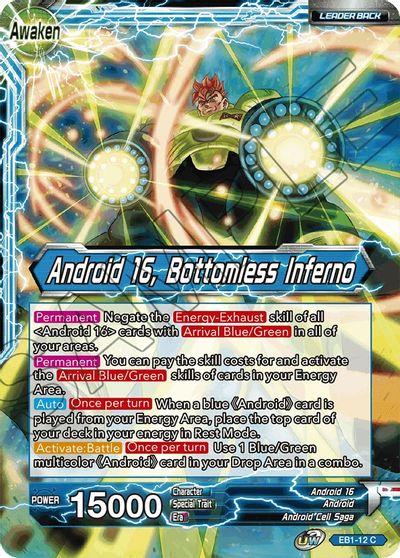 Android 16 // Android 16, Bottomless Inferno (EB1-12) [Battle Evolution Booster] | Total Play