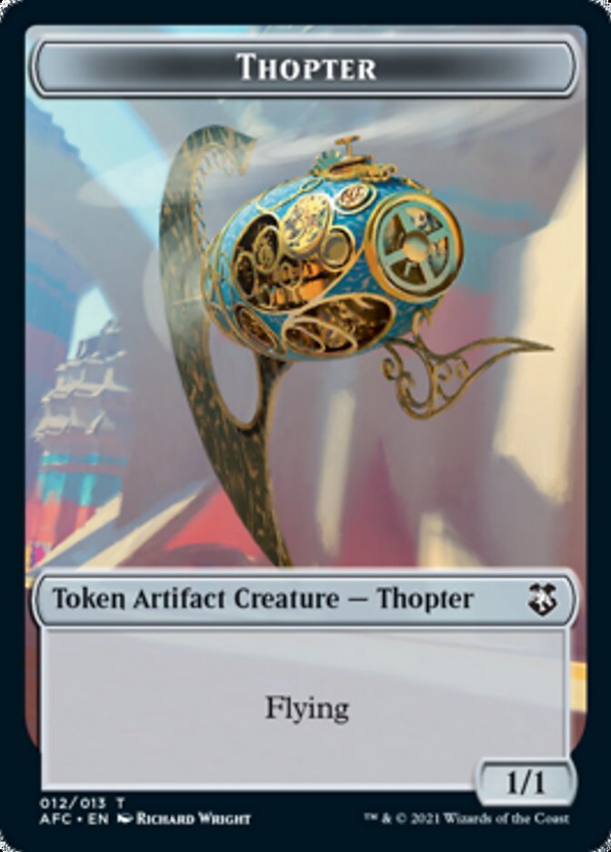 Thopter // Treasure Double-Sided Token [Dungeons & Dragons: Adventures in the Forgotten Realms Commander Tokens] | Total Play