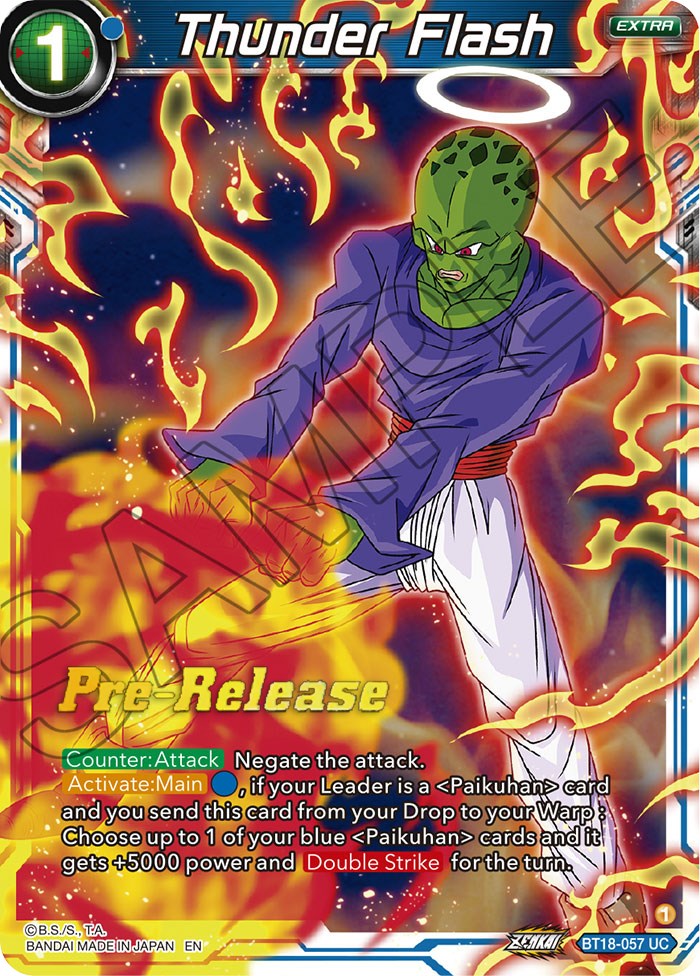 Thunder Flash (BT18-057) [Dawn of the Z-Legends Prerelease Promos] | Total Play