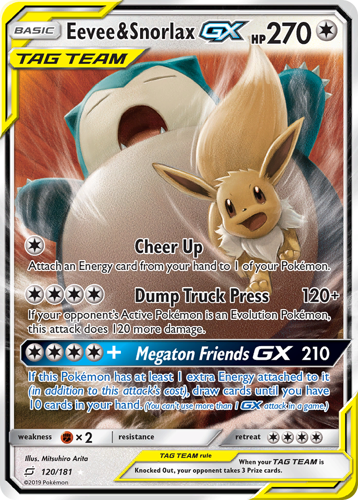 Eevee & Snorlax GX (120/181) [Sun & Moon: Team Up] | Total Play