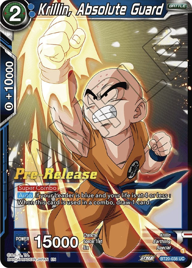 Krillin, Absolute Guard (BT20-038) [Power Absorbed Prerelease Promos] | Total Play