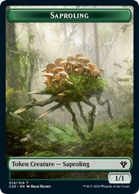 Saproling // Treasure Double-Sided Token [Commander 2020 Tokens] | Total Play