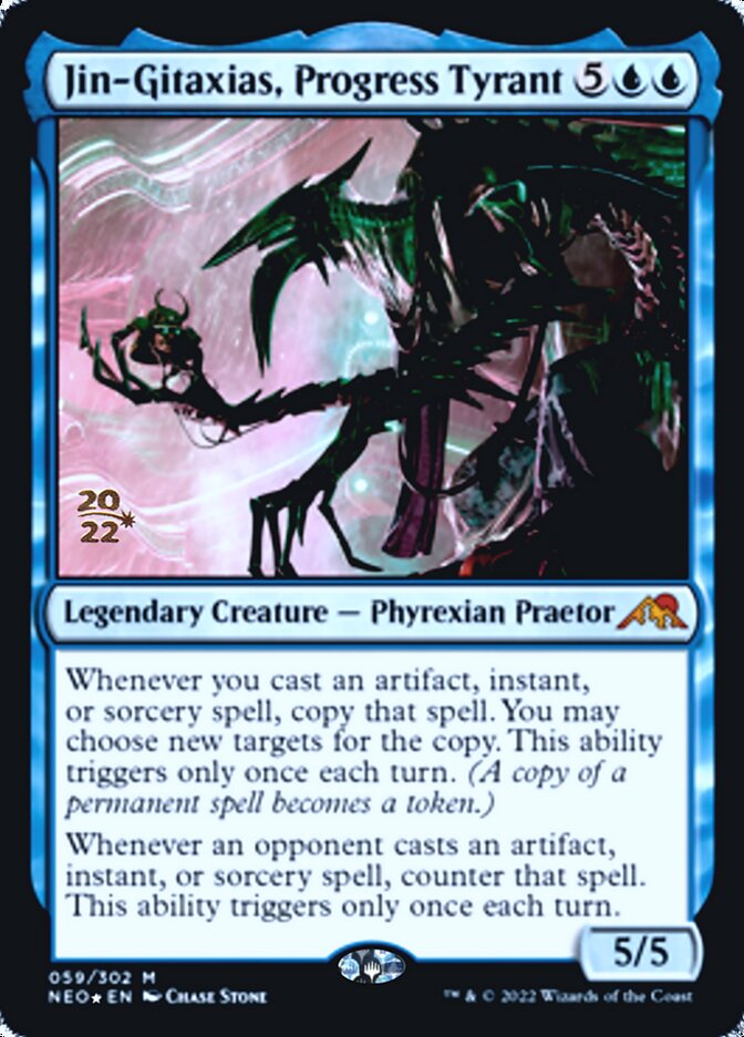 Jin-Gitaxias, Progress Tyrant [Kamigawa: Neon Dynasty Prerelease Promos] | Total Play