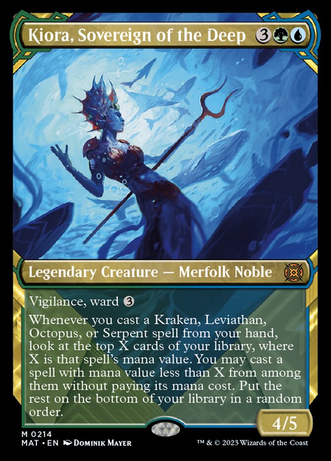 Kiora, Sovereign of the Deep (Showcase Halo Foil) [March of the Machine: The Aftermath] | Total Play