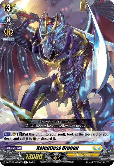 Relentless Dragon (D-BT08/079EN) [Minerva Rising] | Total Play