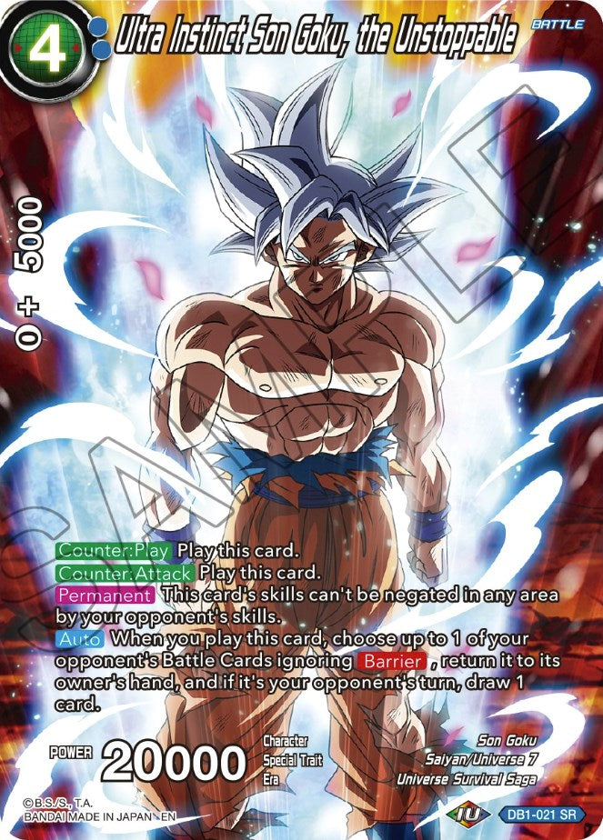 Ultra Instinct Son Goku, the Unstoppable (DB1-021) [Theme Selection: History of Son Goku] | Total Play
