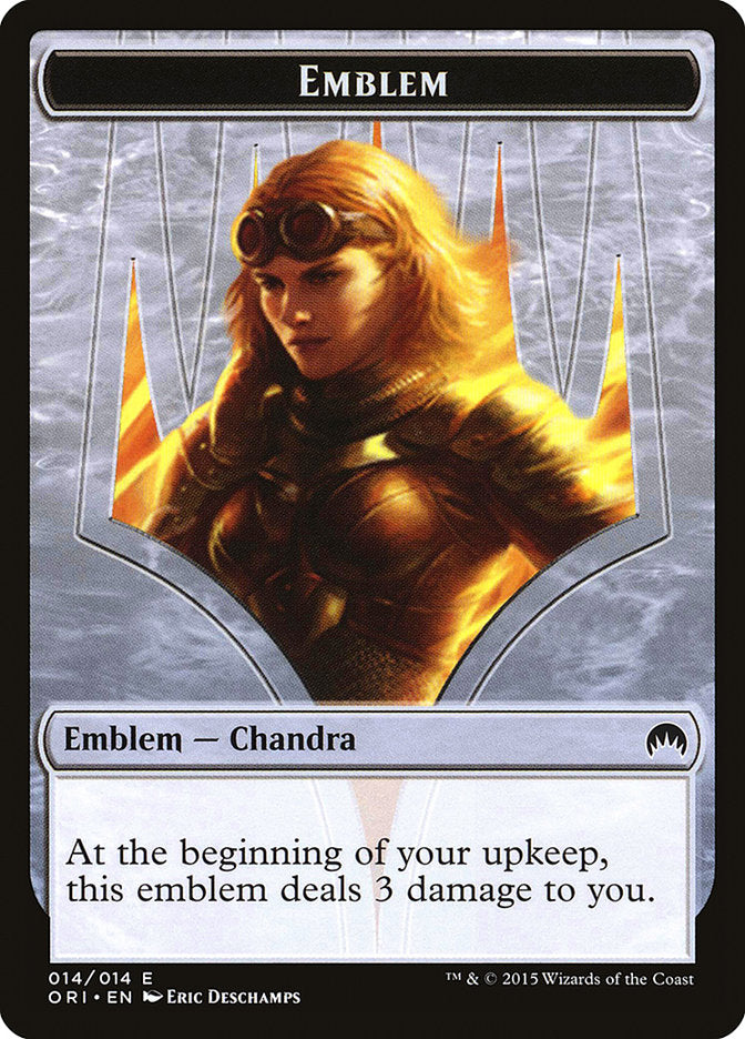 Chandra, Roaring Flame Emblem [Magic Origins Tokens] | Total Play