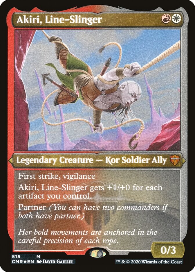 Akiri, Line-Slinger (Etched) [Commander Legends] | Total Play