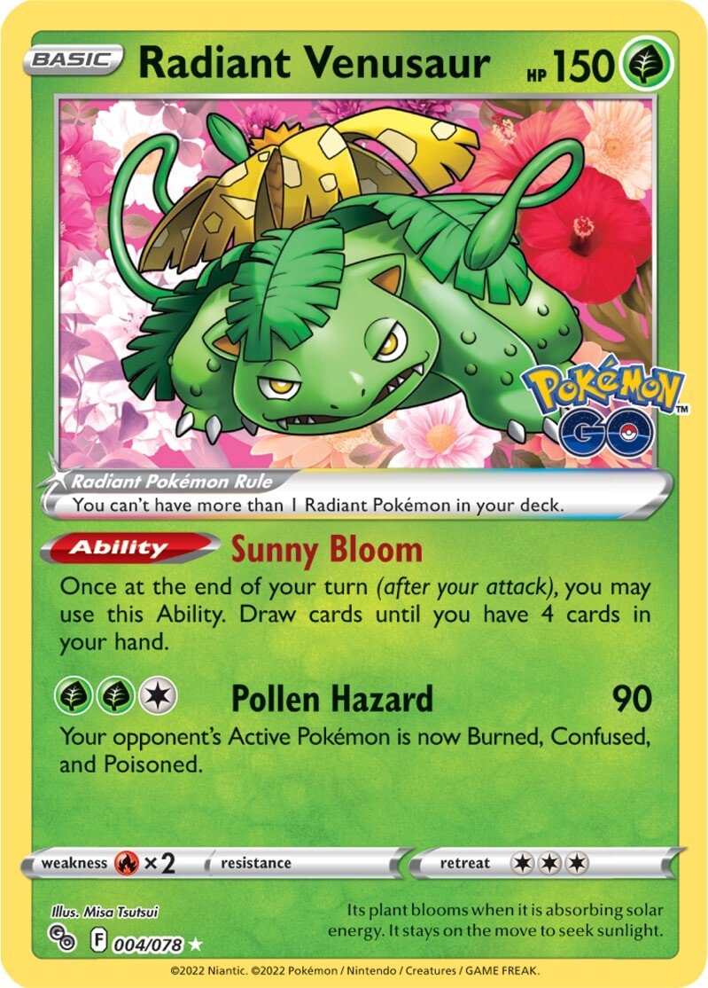 Radiant Venusaur (004/078) [Pokémon GO] | Total Play