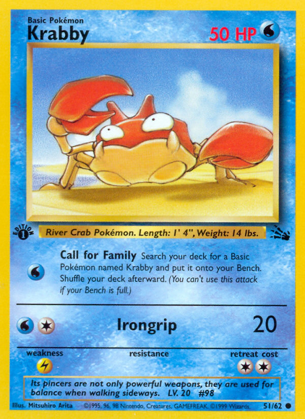 Krabby (51/62) [Fossil 1st Edition] | Total Play