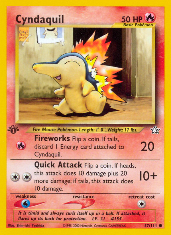 Cyndaquil (57/111) [Neo Genesis 1st Edition] | Total Play