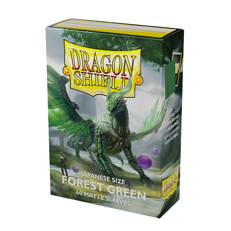 Dragon Shield: Japanese Size 60ct Sleeves - Forest Green (Matte) | Total Play