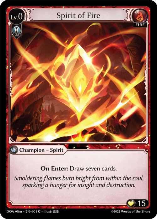 Spirit of Fire (001) [Dawn of Ashes: Alter Edition] | Total Play