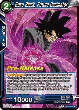 Goku Black, Future Decimator (BT10-051) [Rise of the Unison Warrior Prerelease Promos] | Total Play