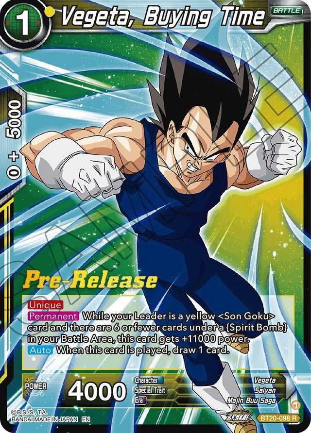 Vegeta, Buying Time (BT20-098) [Power Absorbed Prerelease Promos] | Total Play